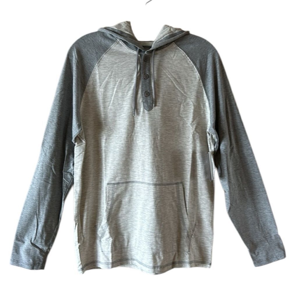 NEW Flag & Anthem Mens Gray Hoodie